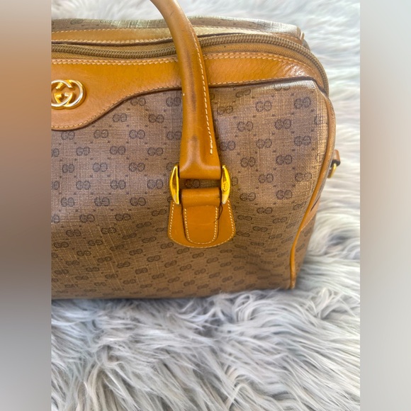 VINTAGE GUCCI BOSTON LEATHER HANDBAG - Picture 2 of 15